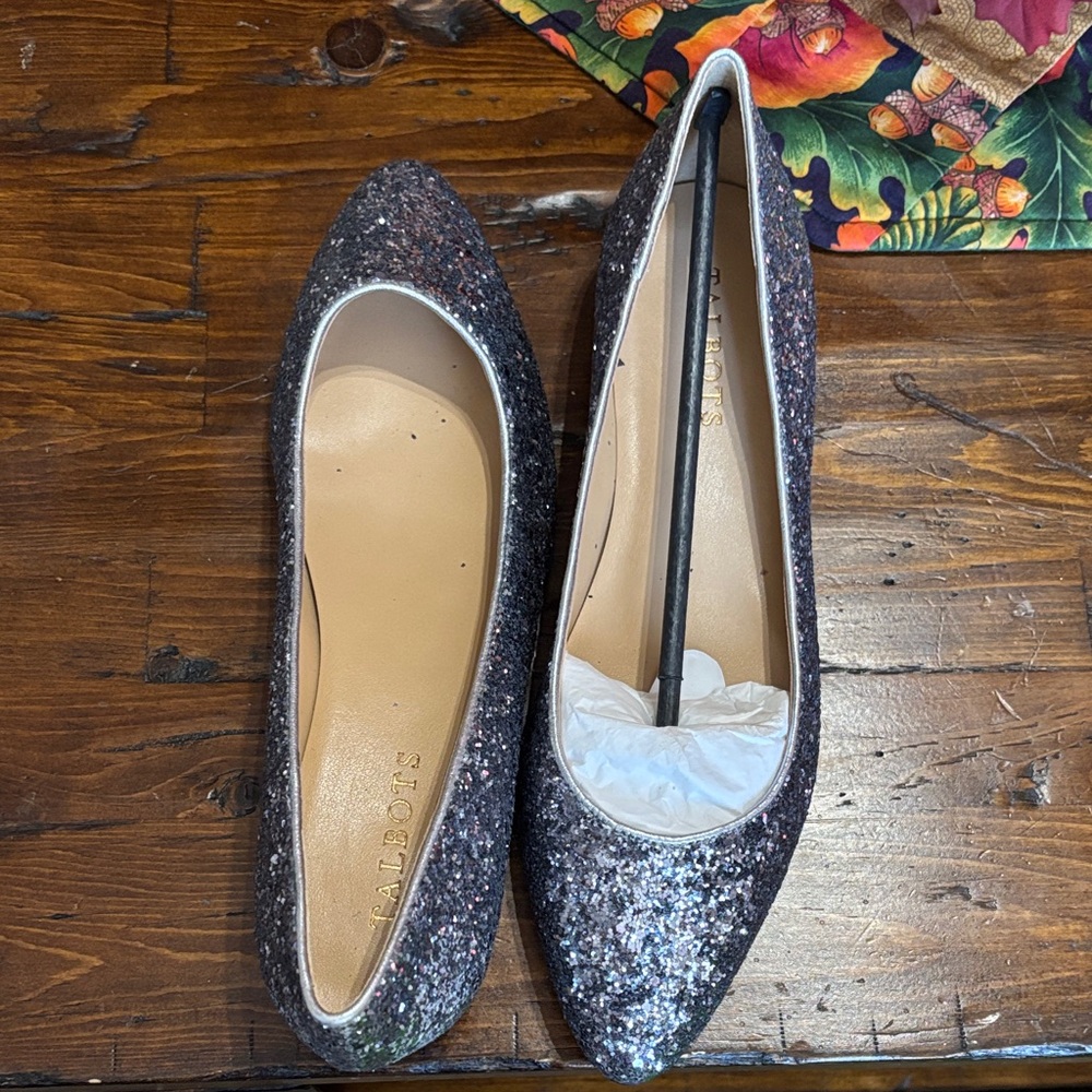 ALDO Women's Sparkle Flats - Black and Silver